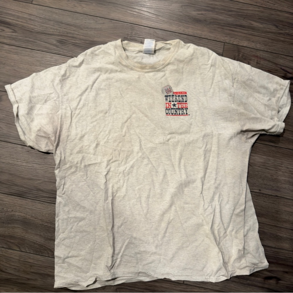 Gildan Weekend In The Country Short-Sleeve Crewneck T-Shirt - Light Beige